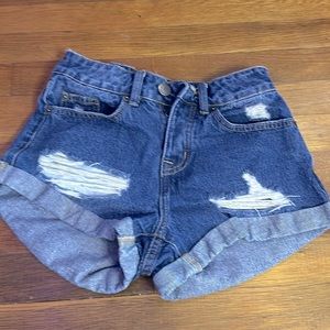 4 button jeen shorts